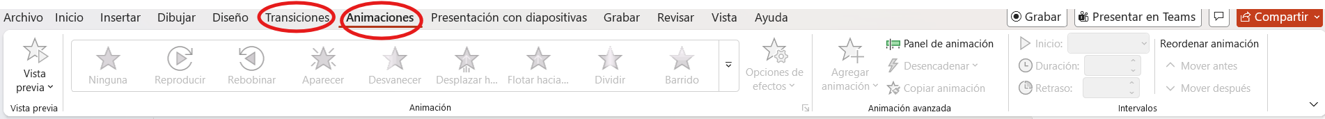 animaciones y transiciones