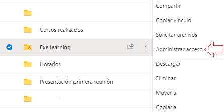 Administrar acceso