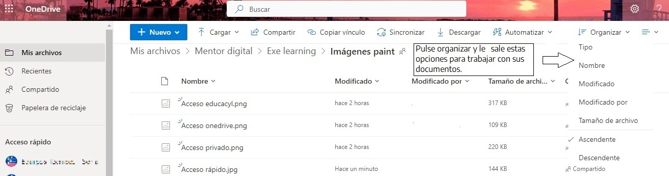 Organizar