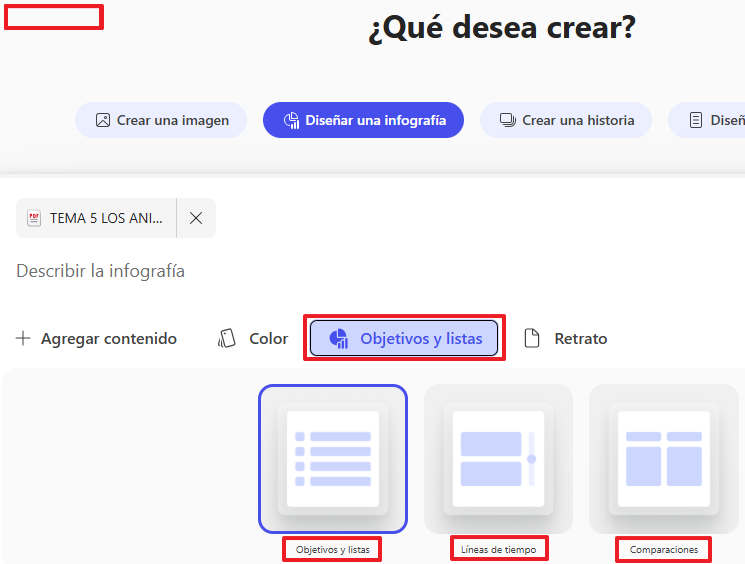 Objetivos y listas Objetivos y listas