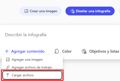 Agregar contenido - Cargar archivo