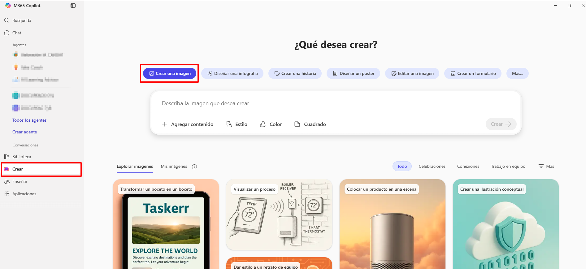 Crear imagen