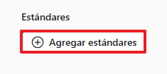 agregar estándares