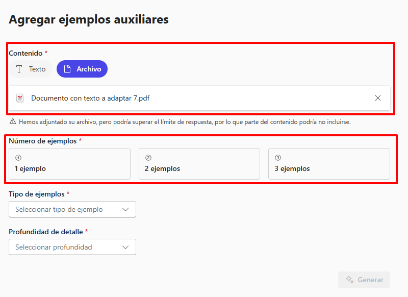 Número de ejemplos