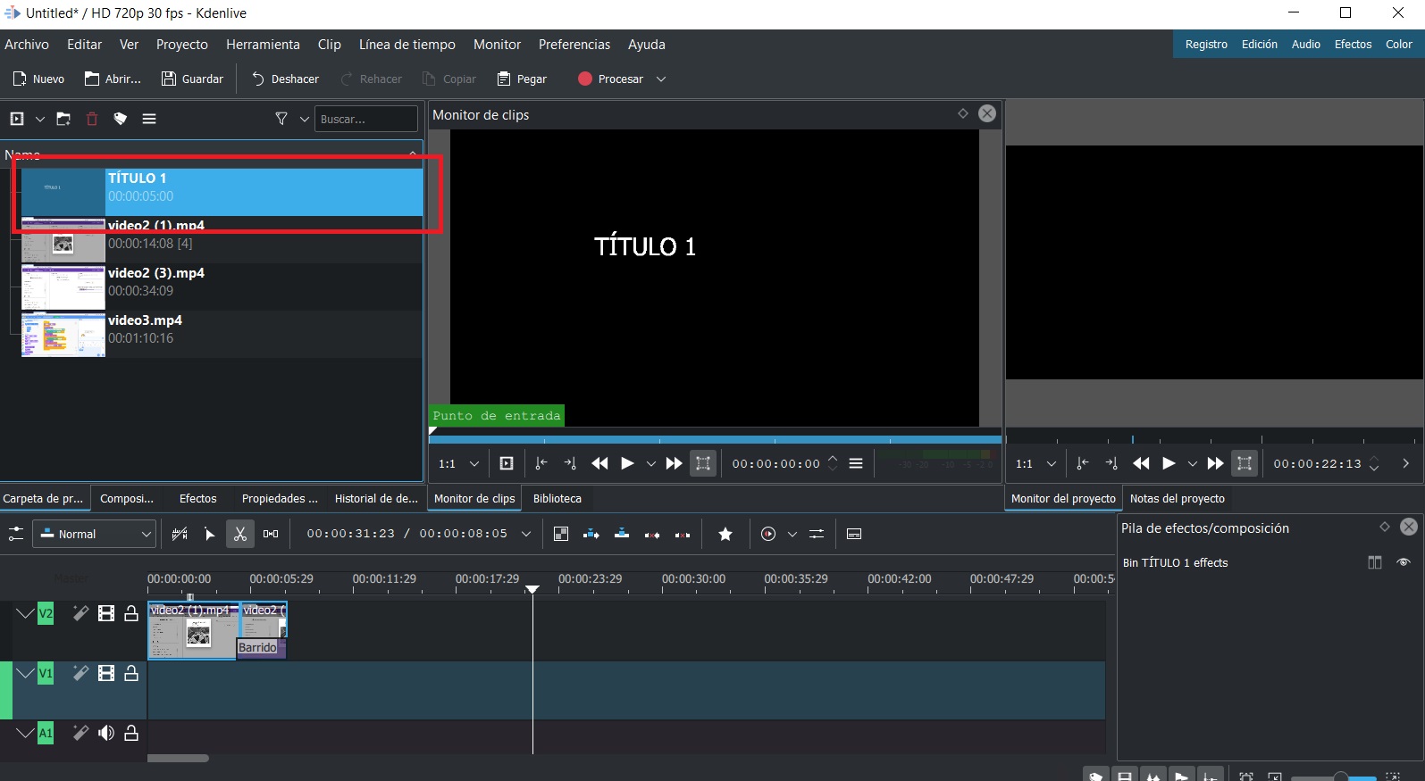 Clip árbol proyectos