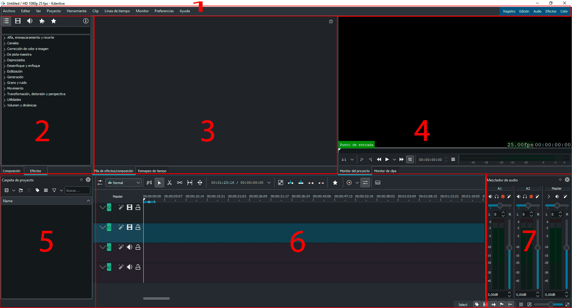 pantalla de inicio