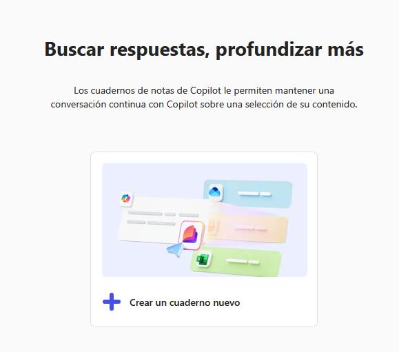 Pantallazo de creación de un cuaderno 1