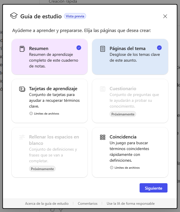 Pantallazo del proceso como crear Guias de estudios 1