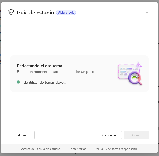 Pantallazo del proceso como crear Guias de estudios 2