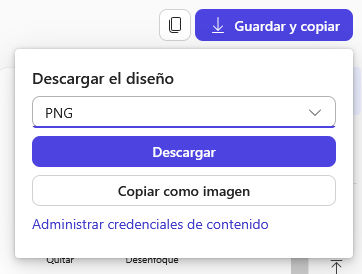 Pantallazo de herramienta Editar imagen. Guardar y copiar