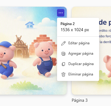 Pantallazo de herramienta Crear una historia. Editar el ejemplo