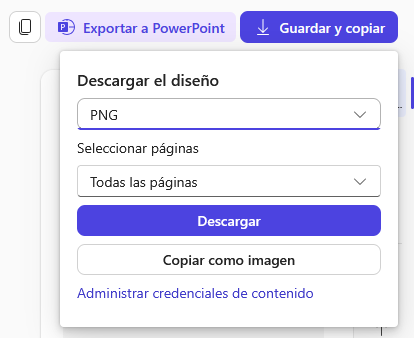 Pantallazo de herramienta Crear una historia. Guardar u copiar