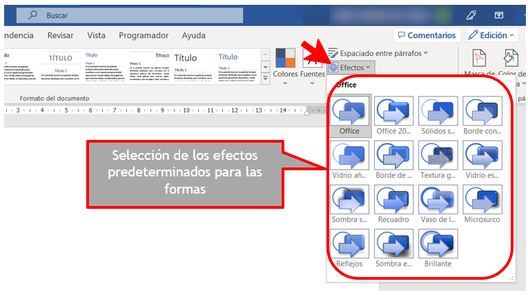 Formas del tema
