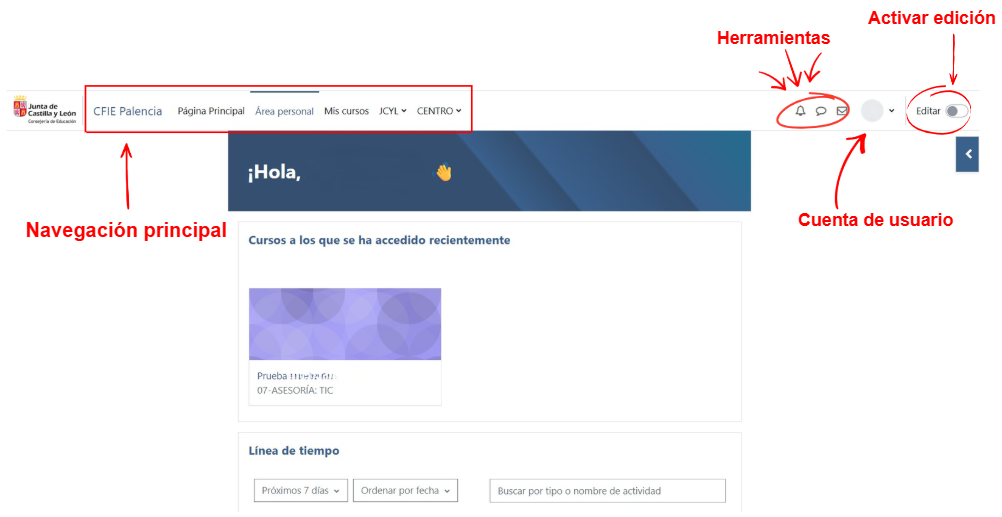 Moverse en Moodle