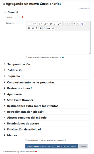Actividad: Cuestionario