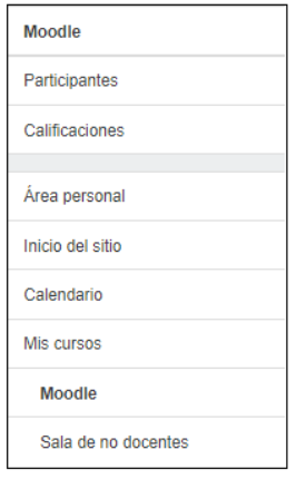 Menú de navegación