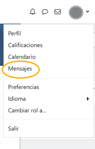 Menú de usuario