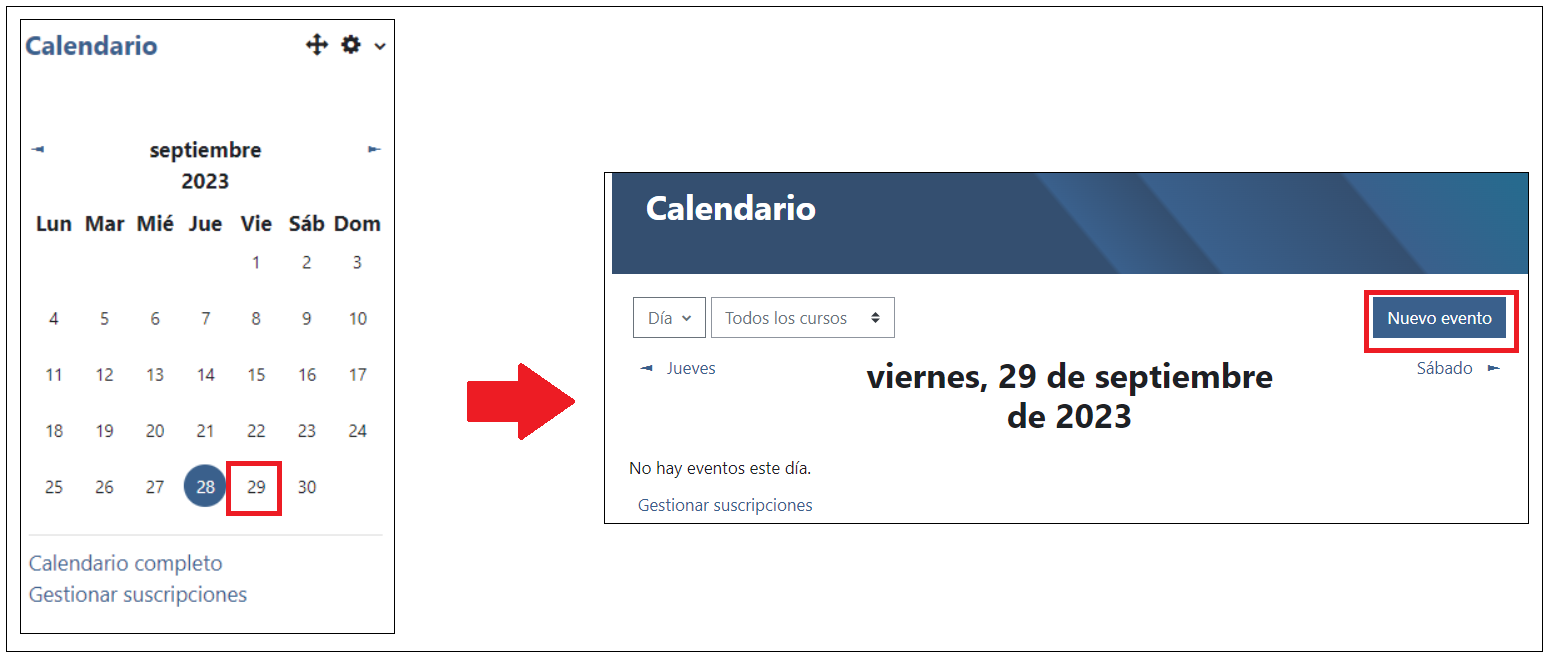 Nuevo evento