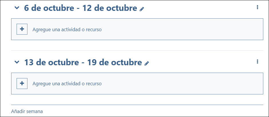 Formato por semanas