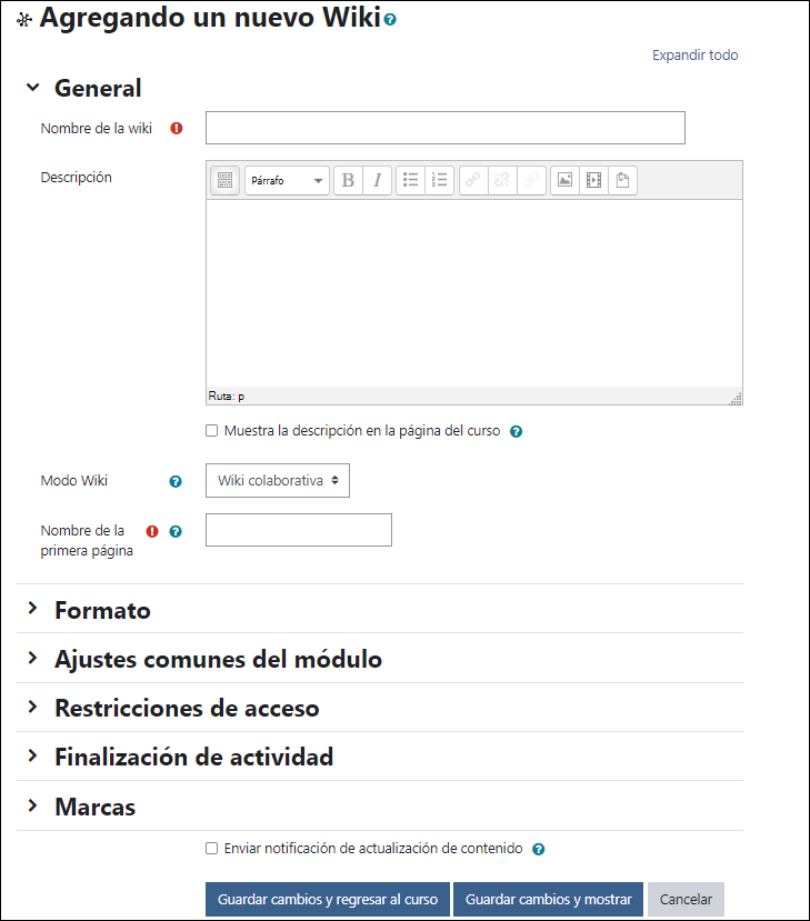 Agregar Wiki