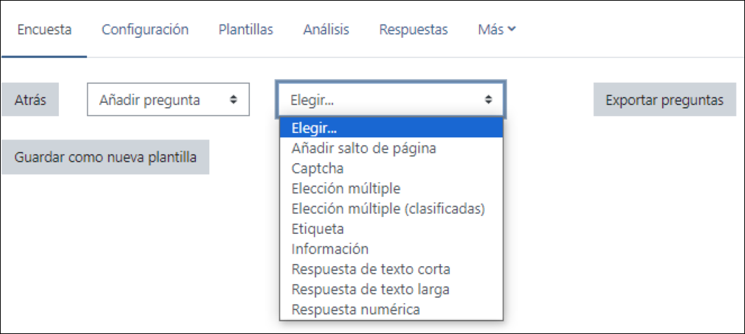 Tipo de pregunta