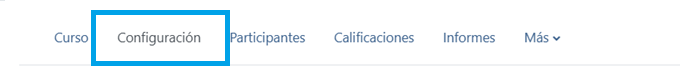 Pestaña configuración
