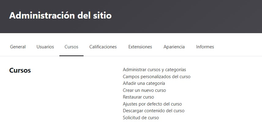 Administración del sitio