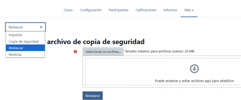 Acceso a restaurar