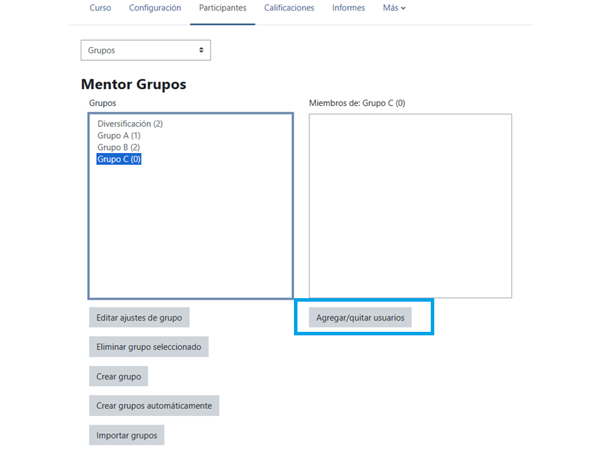 Agregar/quitar usuarios