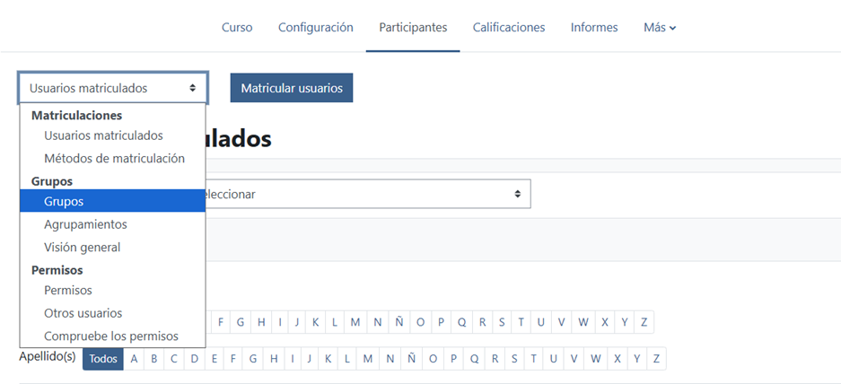 Acceso a grupos