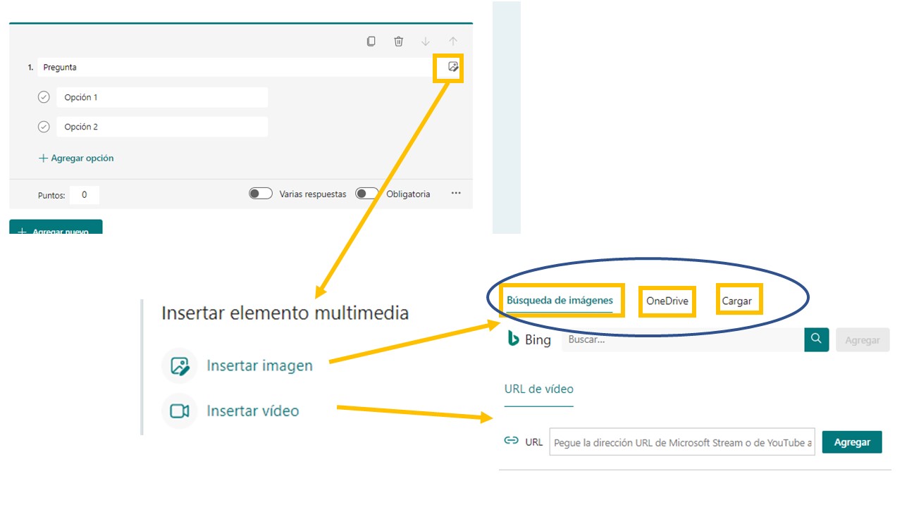 Insertar contenido multimedia Captura pantalla