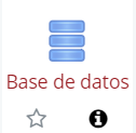 BBDD 01: icono de creación del recurso. BBDD 01: icono de creación del recurso.
