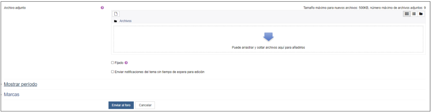 Foros preguntas y respuestas 10: configurar adjuntos pregunta Foros preguntas y respuestas 10: configurar adjuntos pregunta