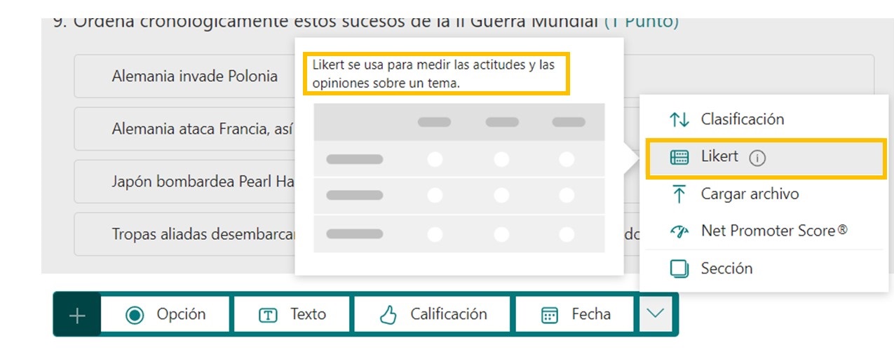Linkert Captura pantalla Forms