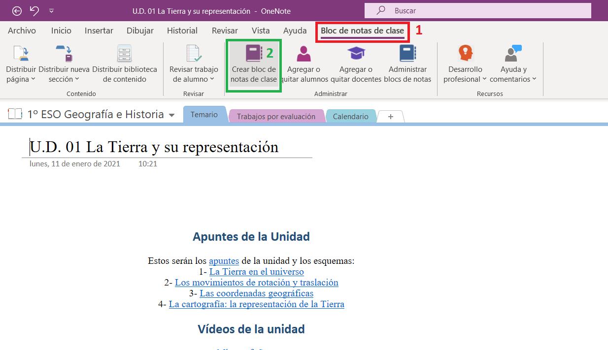 Crear pestañas y páginas 1