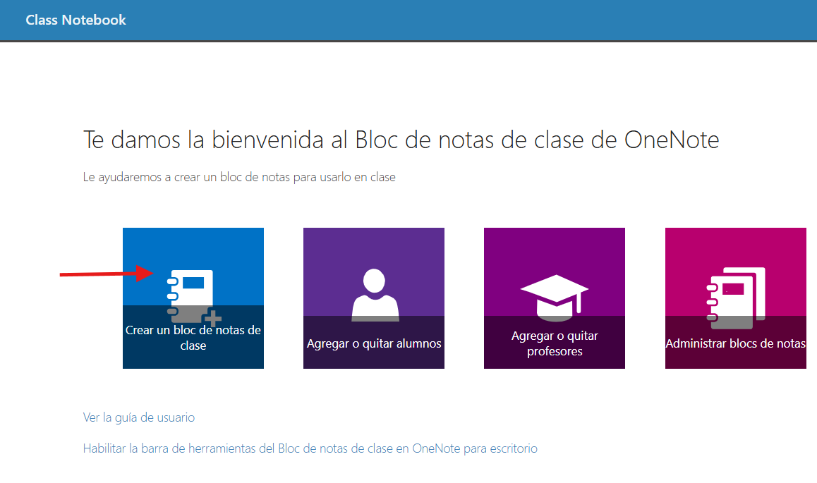 Creación de Class Notebook