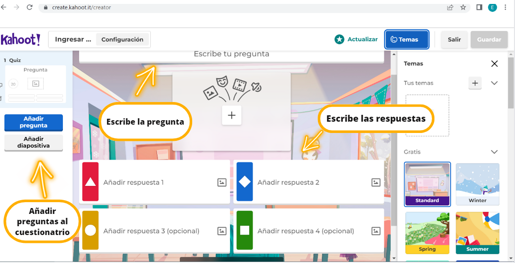 Cuestionario Kahoot! A2