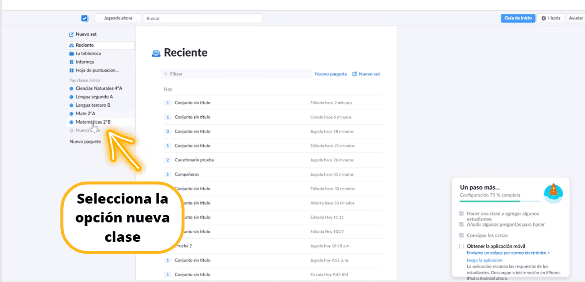 Crear cuestionario Plickers