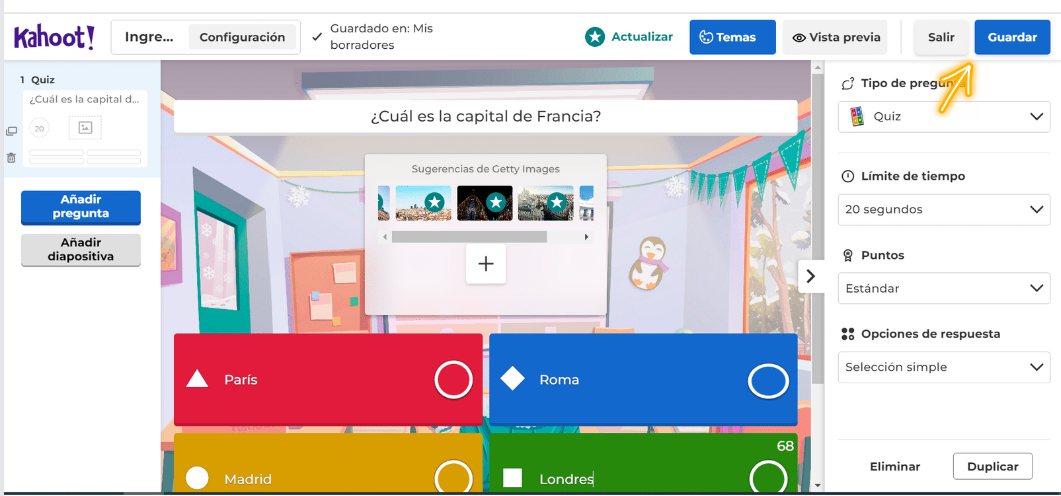 Cuestionario Kahoot! A2