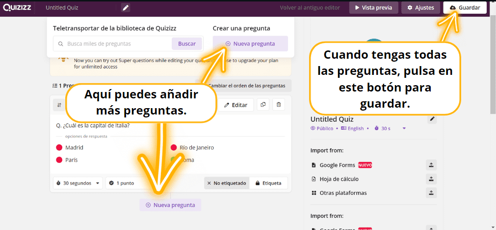 Cuestionarios Quizizz