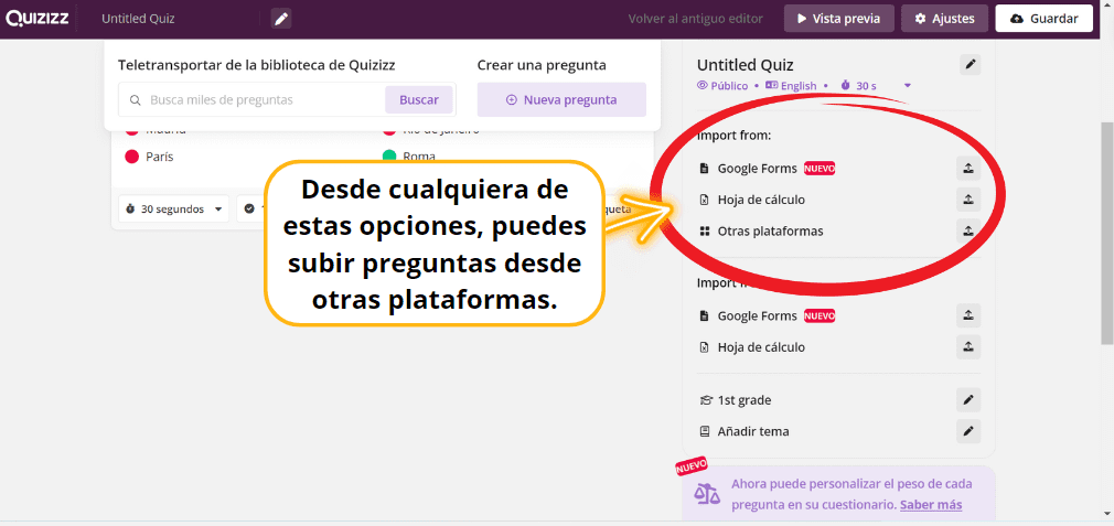 Cuestionarios Quizizz