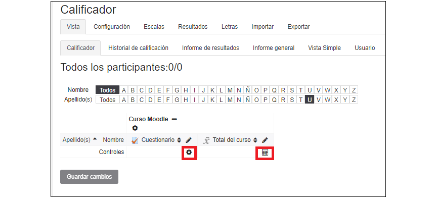 Tipos de calificaciones