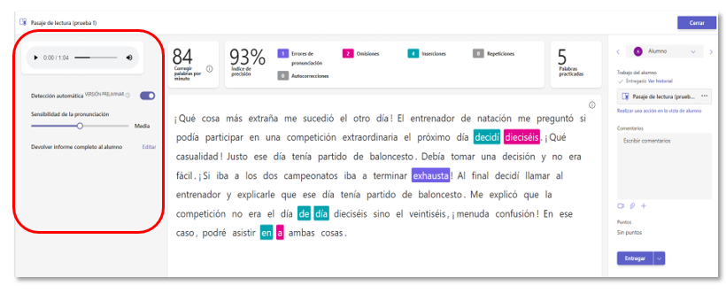 Asignar tarea a los alumnos