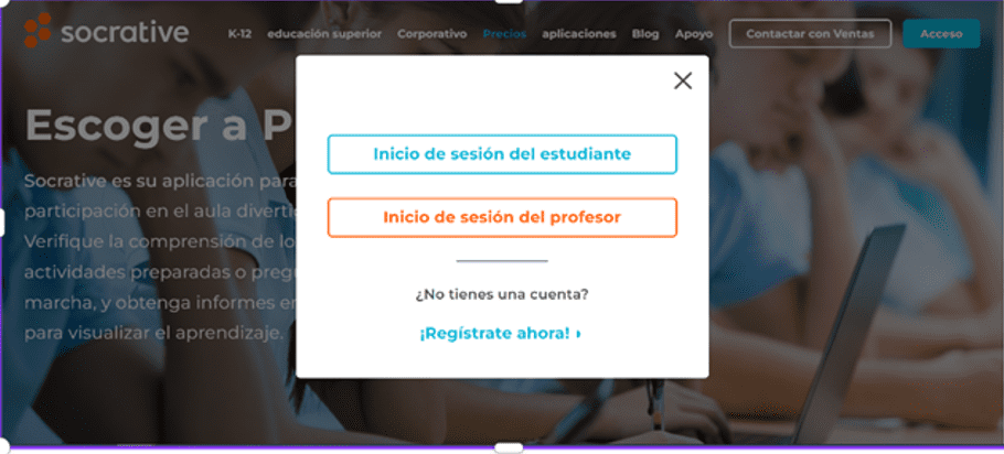 Registro Socrative B1