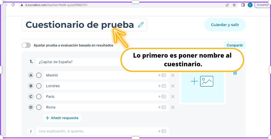 Cuestionarios Socrative B1