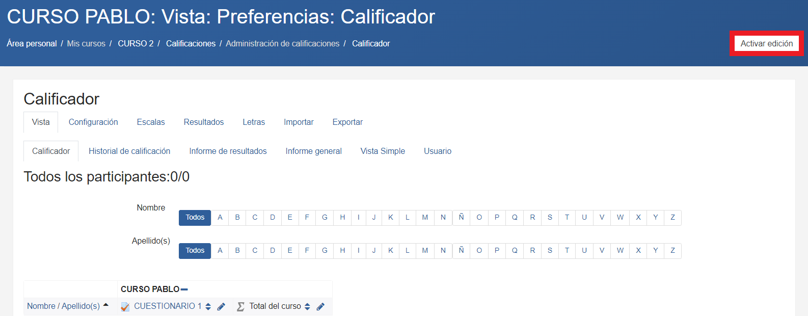 Métodos calificación