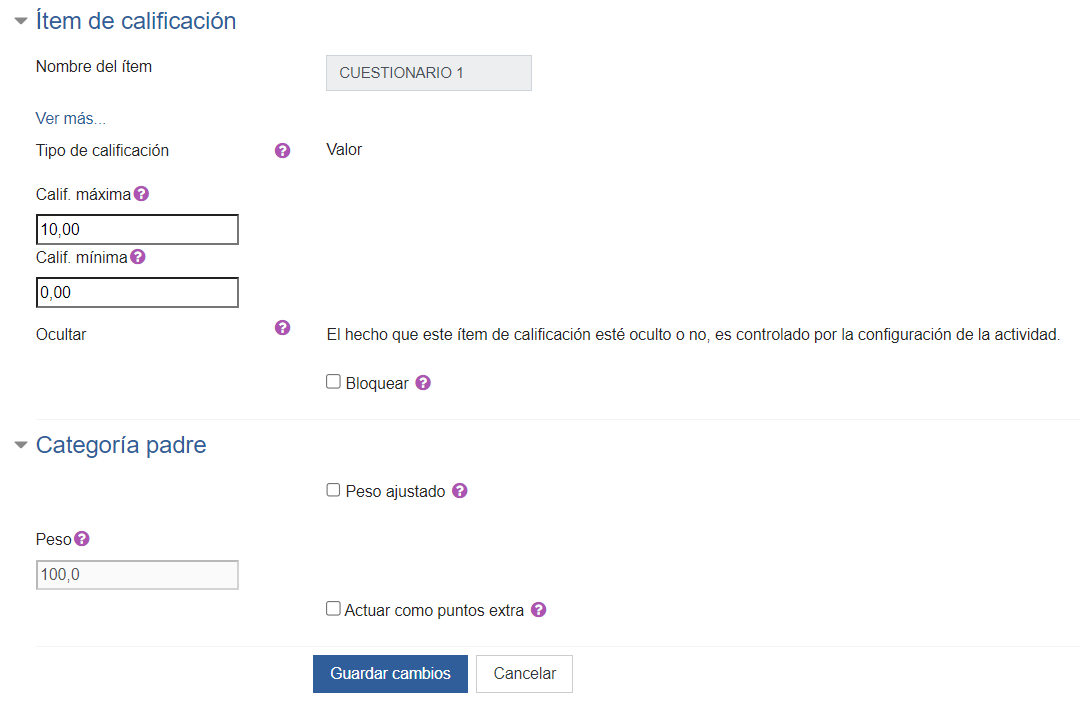 Métodos calificación