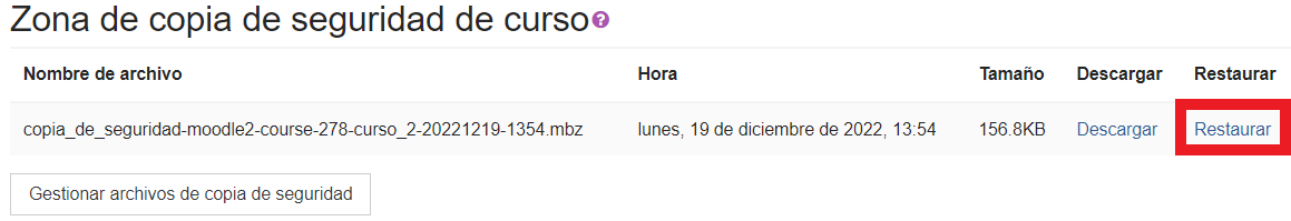 Restaurar