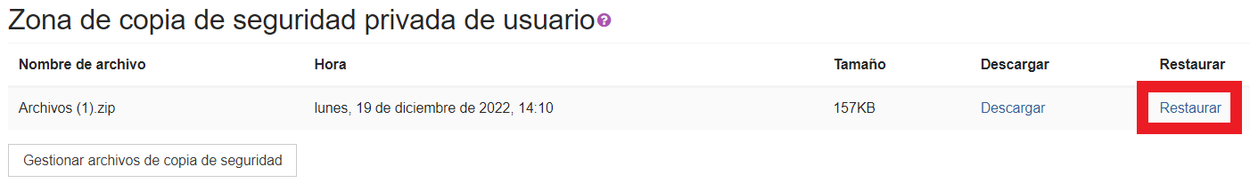 Restaurar 