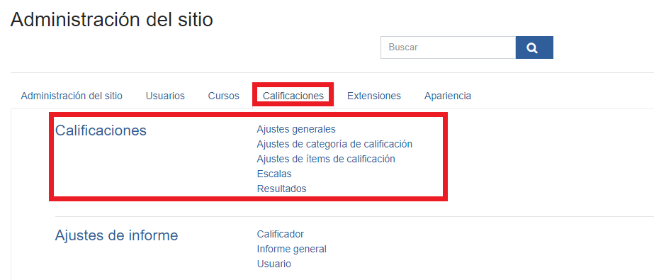 Tipos de calificación